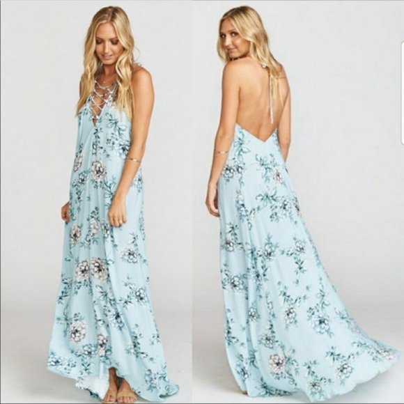 Show Me Your Mumu Logan Floral Lace Up Maxi Dress - Picture 8 of 10